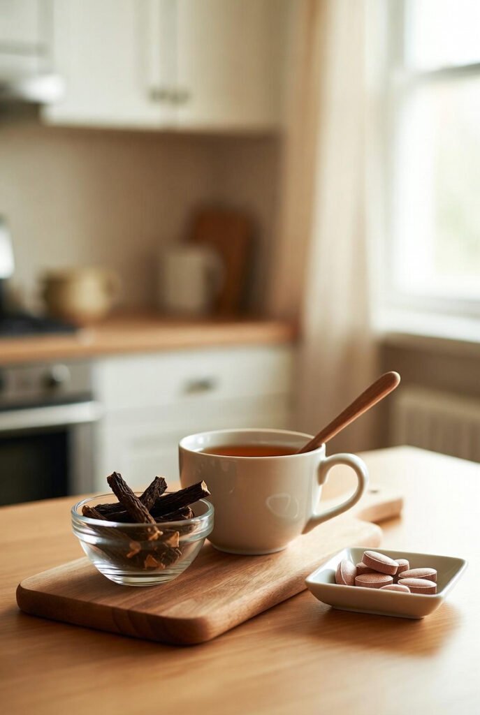 Licorice Root (DGL) for Acid Reflux, DGL licorice, heartburn relief, GERD natural remedies, soothe esophagus, acid reflux supplements, herbal reflux support